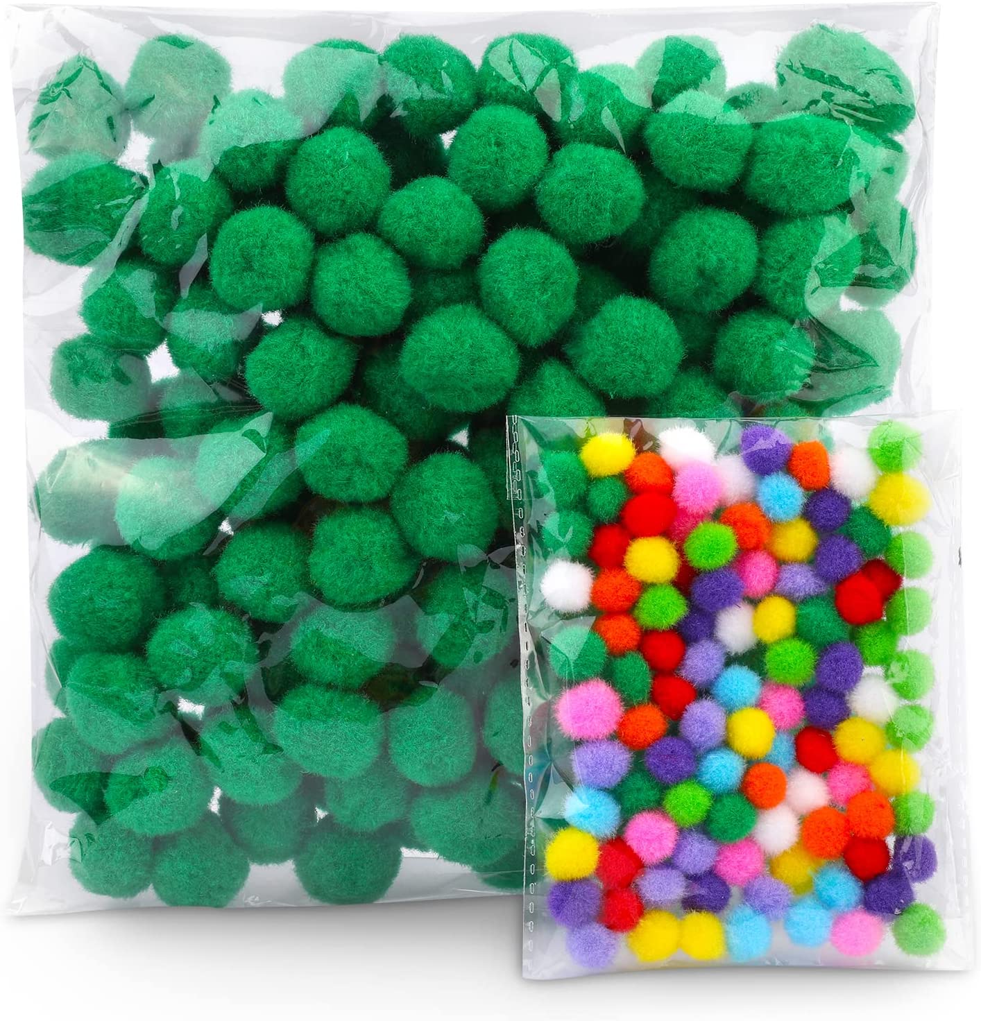 Caydo 500Pcs Red Pom Poms, 1Cm Small Pom Poms Balls For Kids Diy Art  Creative Crafts