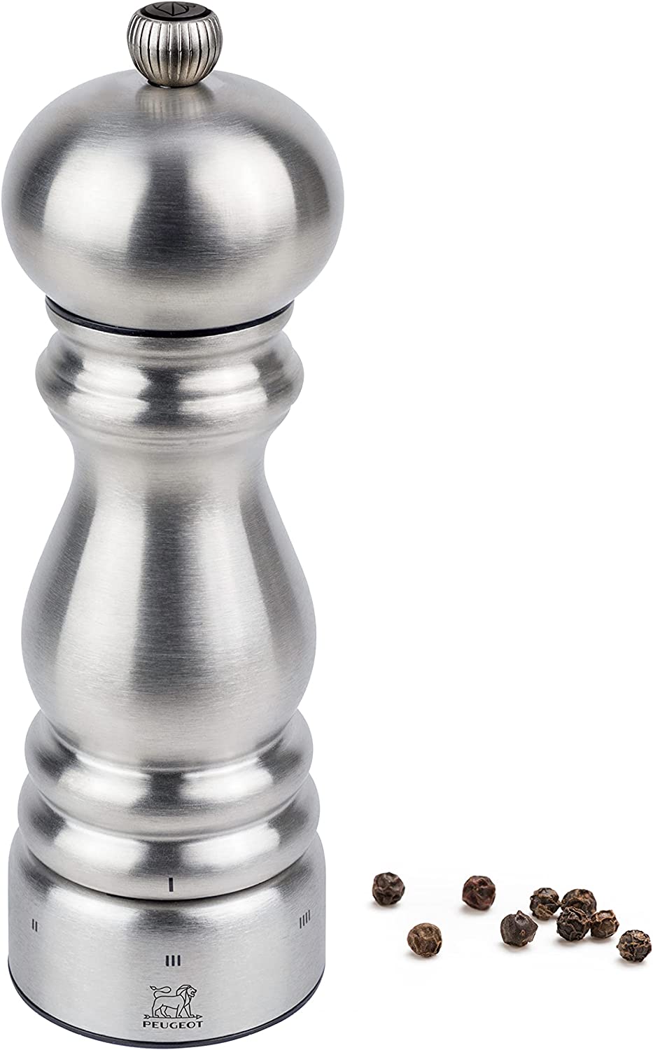 Peugeot Elis Sense U-Select Set Salt & Pepper Mill, Large, brushed nickel