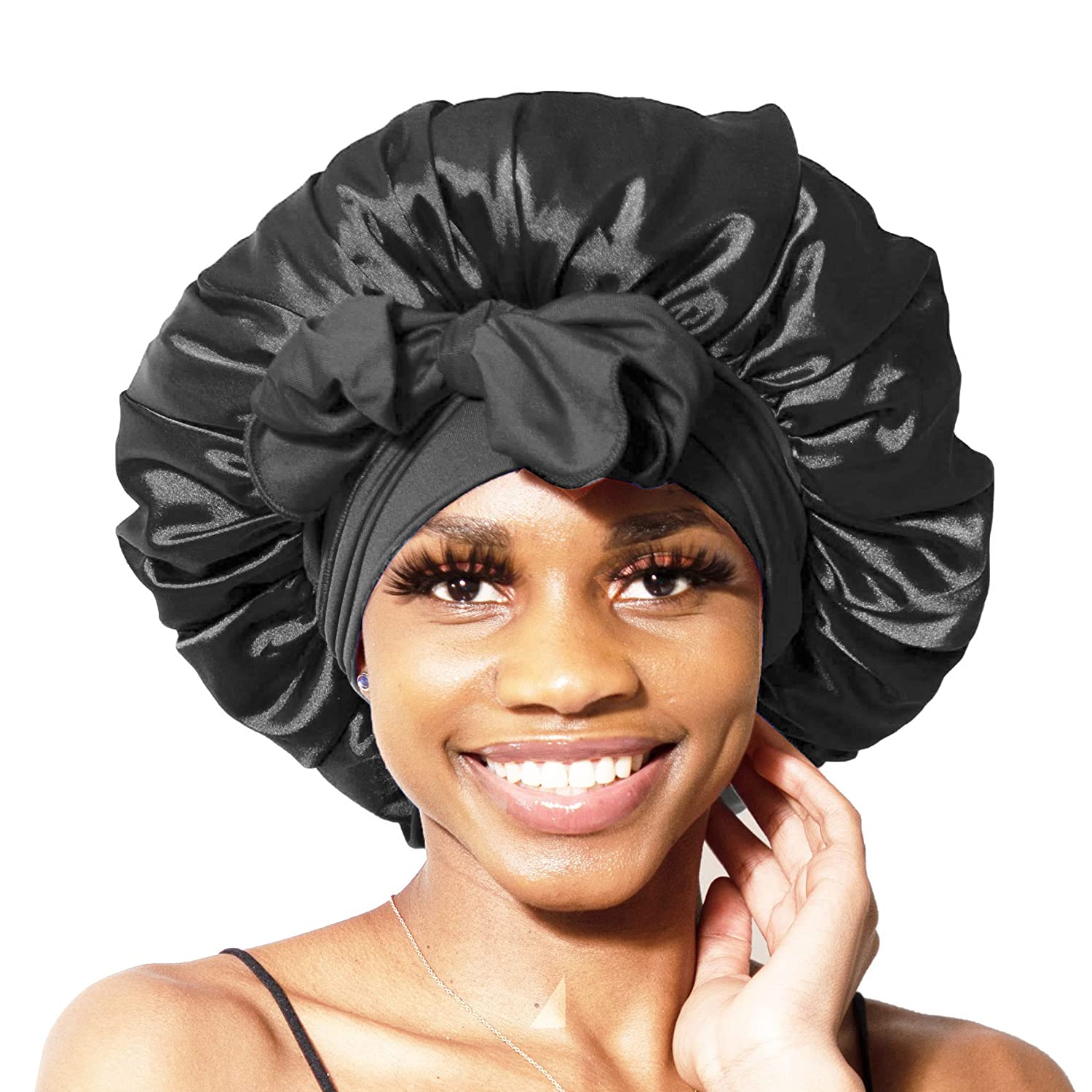  4Pcs Satin Bonnet Silk Bonnet, Hair Bonnet for