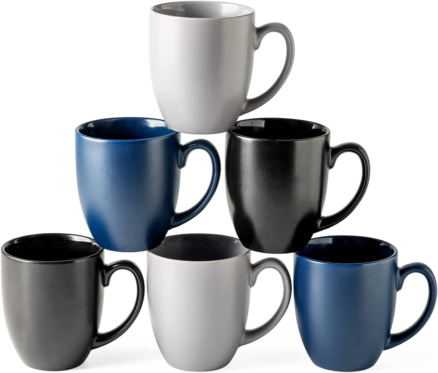 Royal Blue Ceramic Tea and Coffee Cups, Set of 6 Pieces, Latest Design –