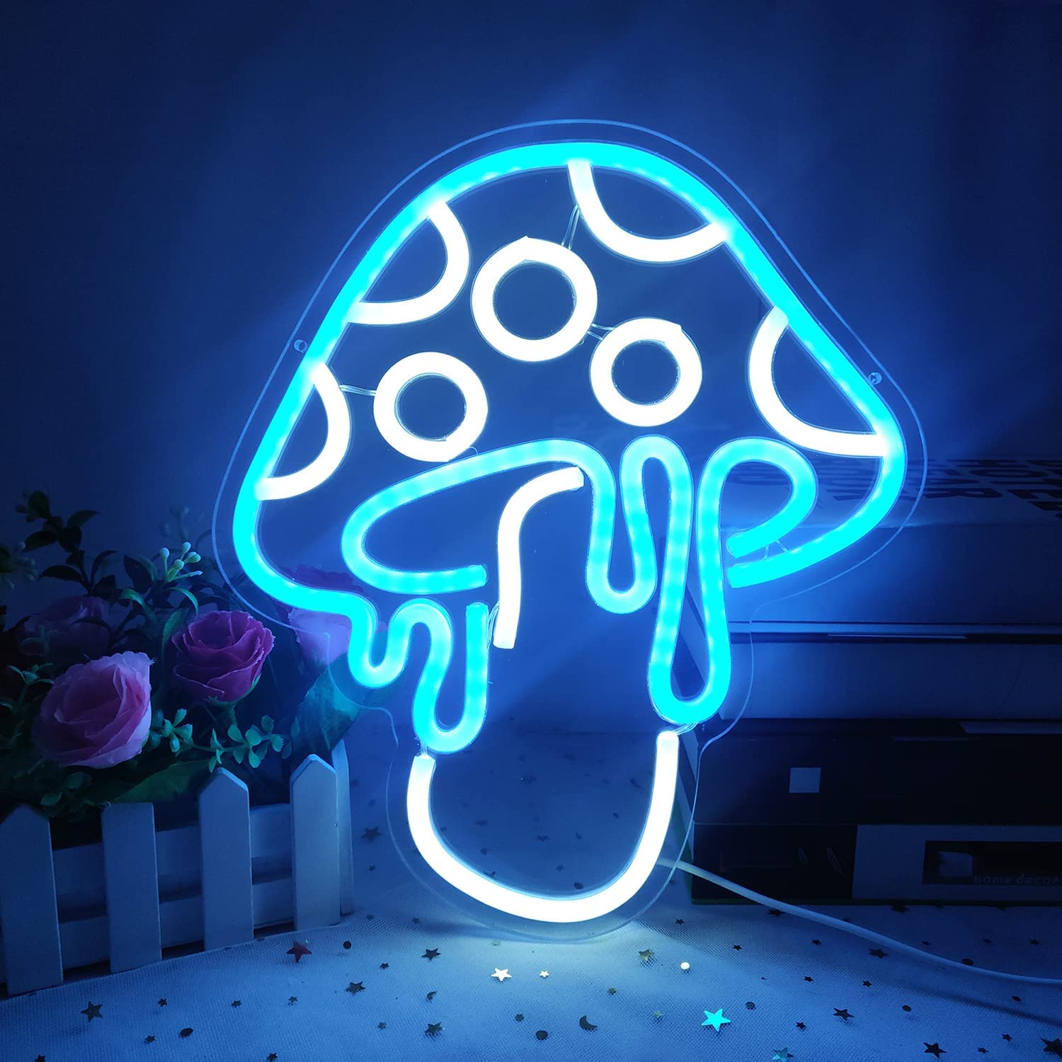 DECANIT Good Vibes Neon Sign for Wall Decor Powered by USB Neon