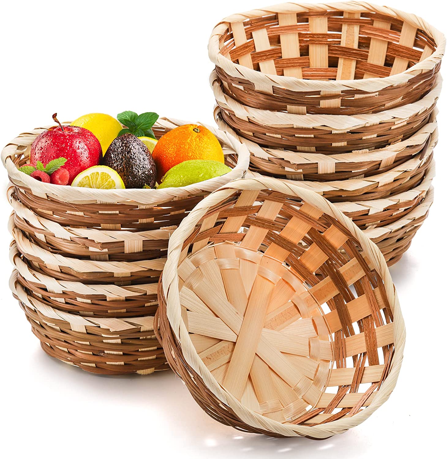 Supply Imitation rattan woven basket KTV bar wedding dessert basket hot pot  with vegetable basket sitting room fruit basket storage basket