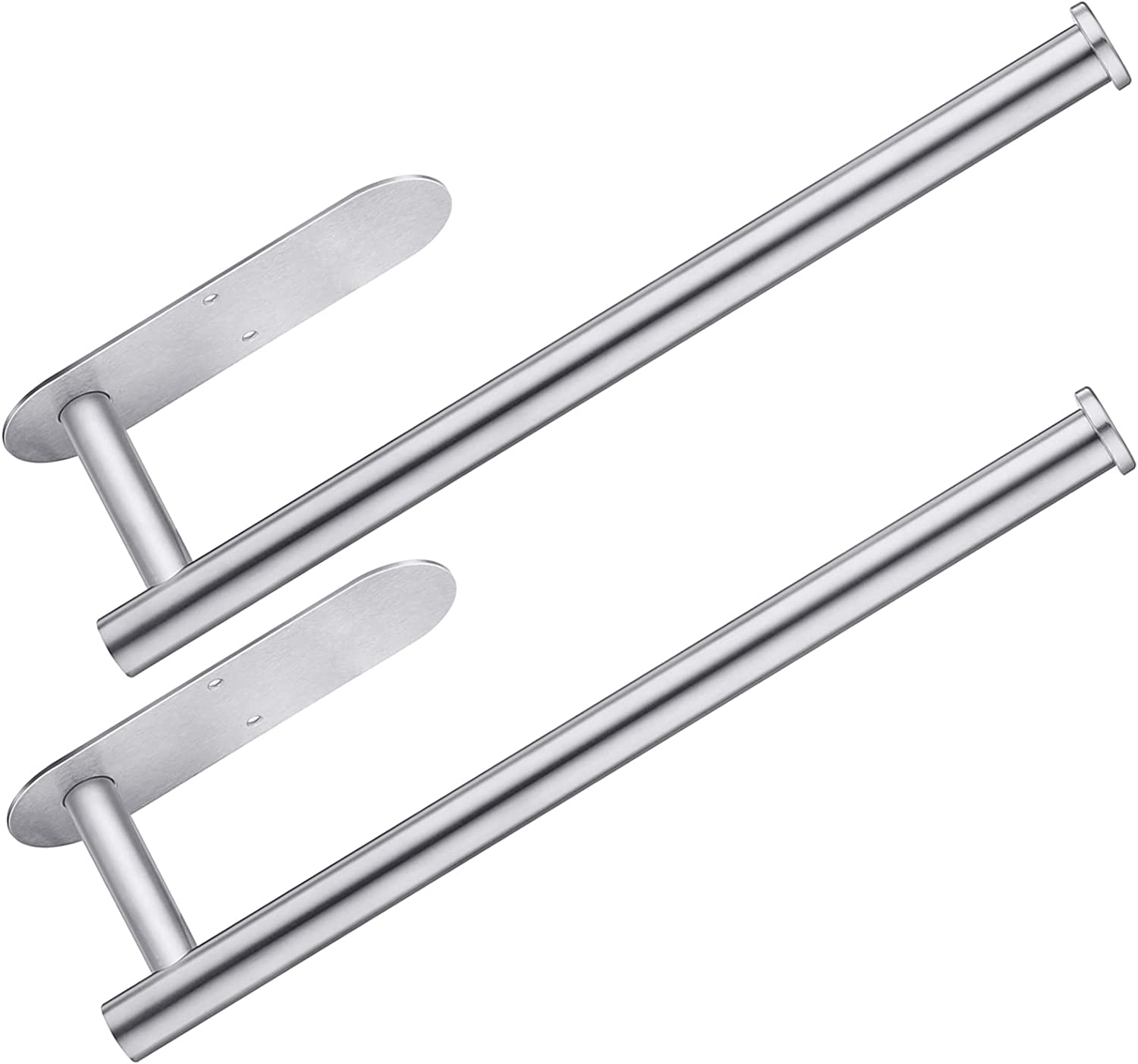 Paper Towel Holder Under Cabinet with Special Ratchet System, Adhesive  Paper Towel Holder for Bathroom Kitchen (Silver)