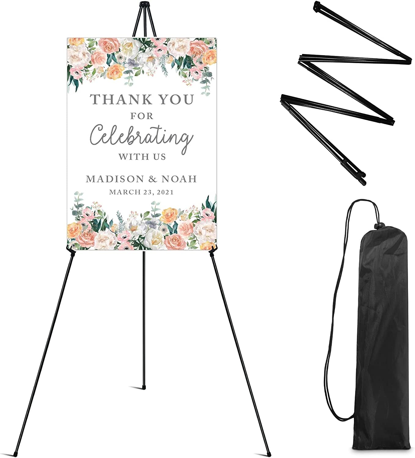 Smaronocher Easel Stand for Display 63'' Easels for Wedding Sign