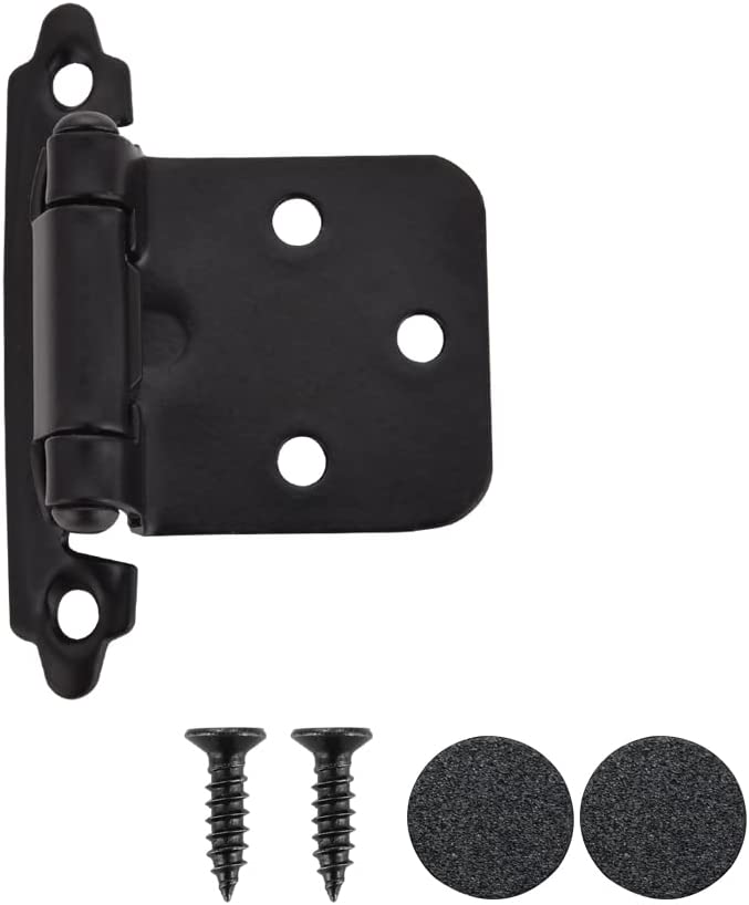 Solid Brass Semi-concealed Cabinet Door Hinges Pack Of 4