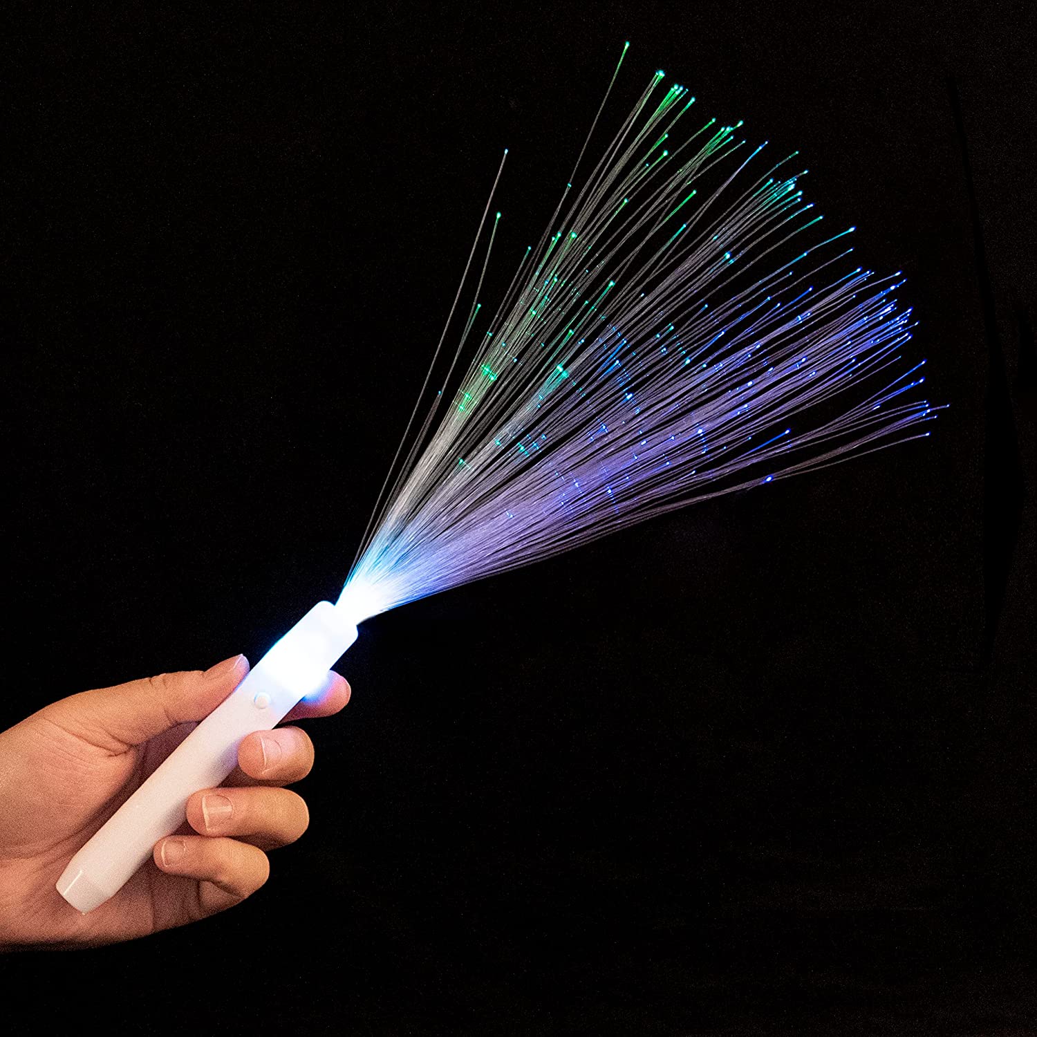 120 Pcs Fiber Optic Wand LED White Glow Sticks for Wedding, Fairy Party  Supplies