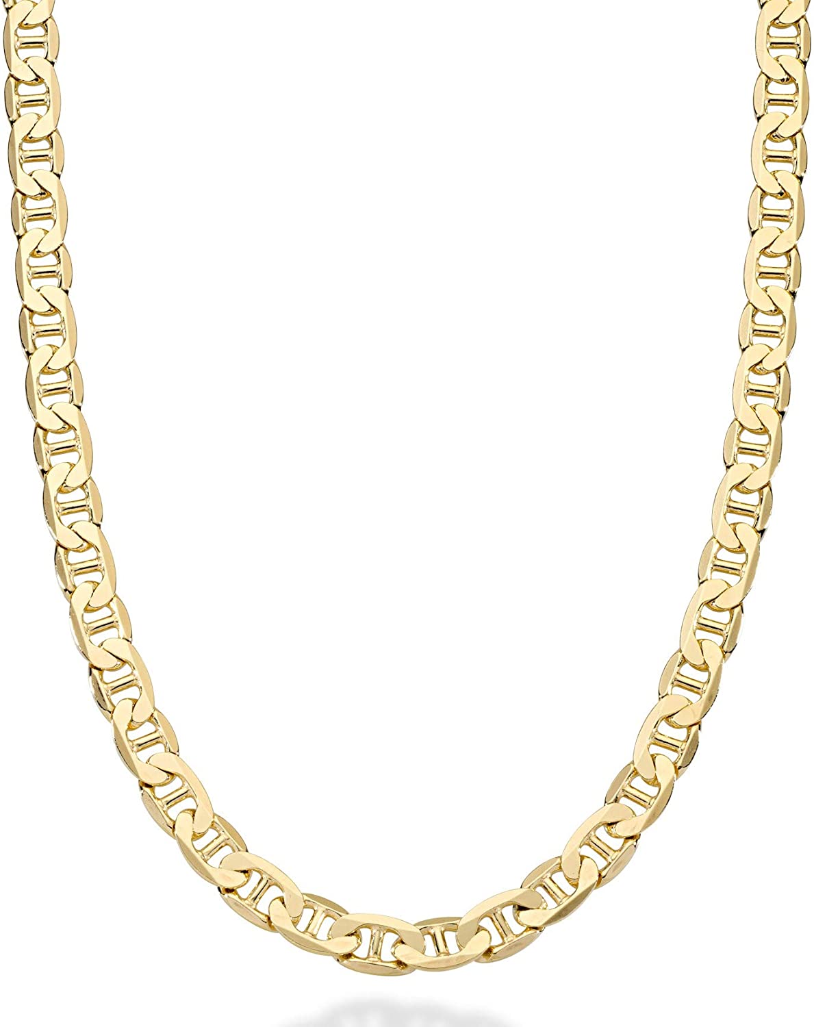 W/W Lifetime Mens 18K Gold Plated Stainless Steel Hip Hop Cuban Curb Link Chain Necklace