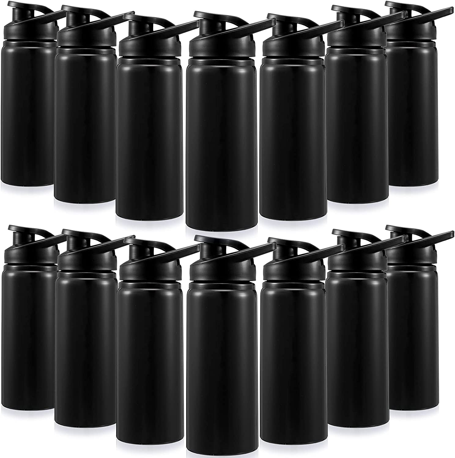 40 Pack Aluminum Water Bottles 20 Oz Metal Reusable Bottle Bulk Aluminum  Bike Sp