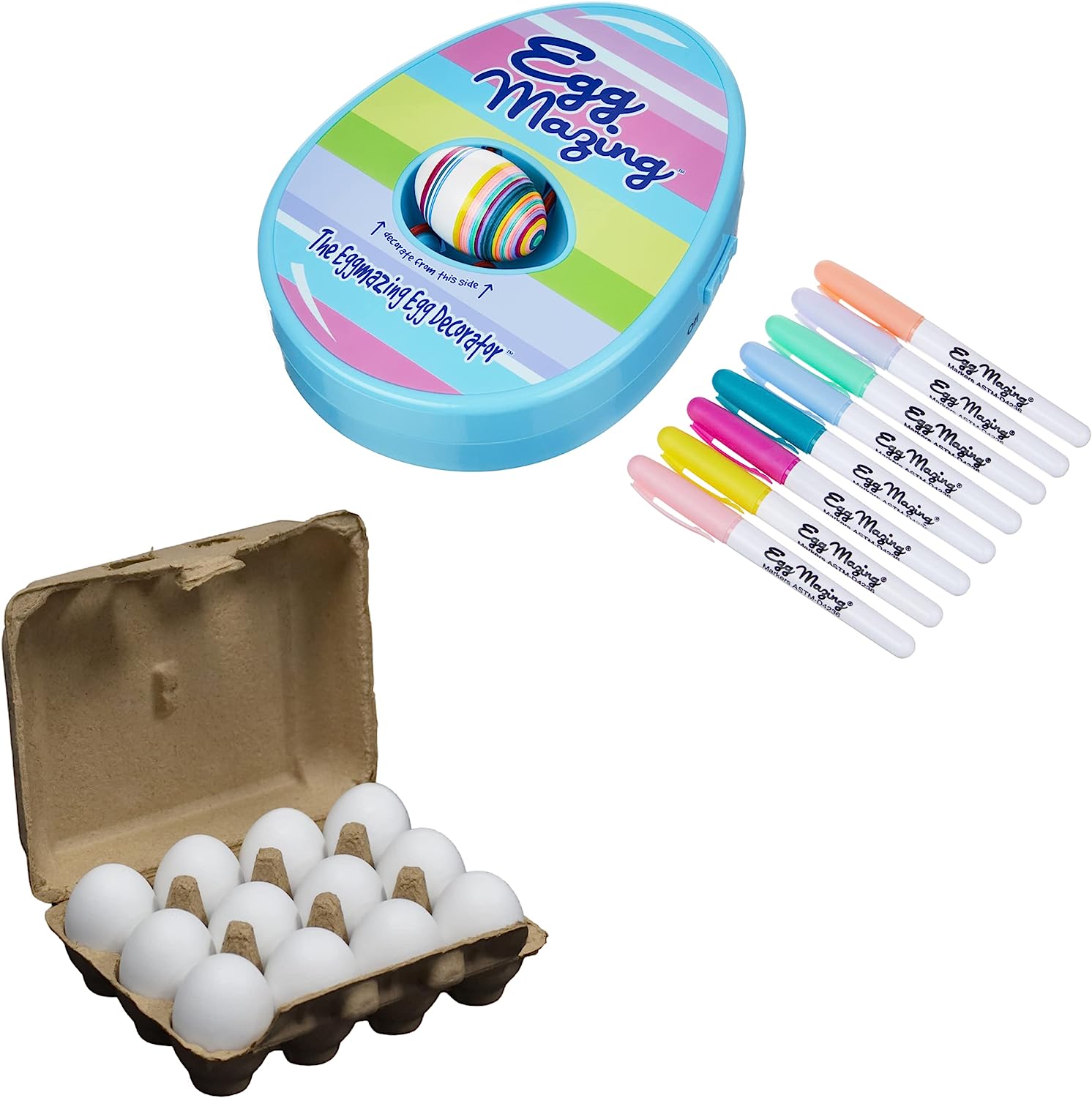 The Original Eggmazing Easter Egg Decorator Kit - Includes 8 Colorful