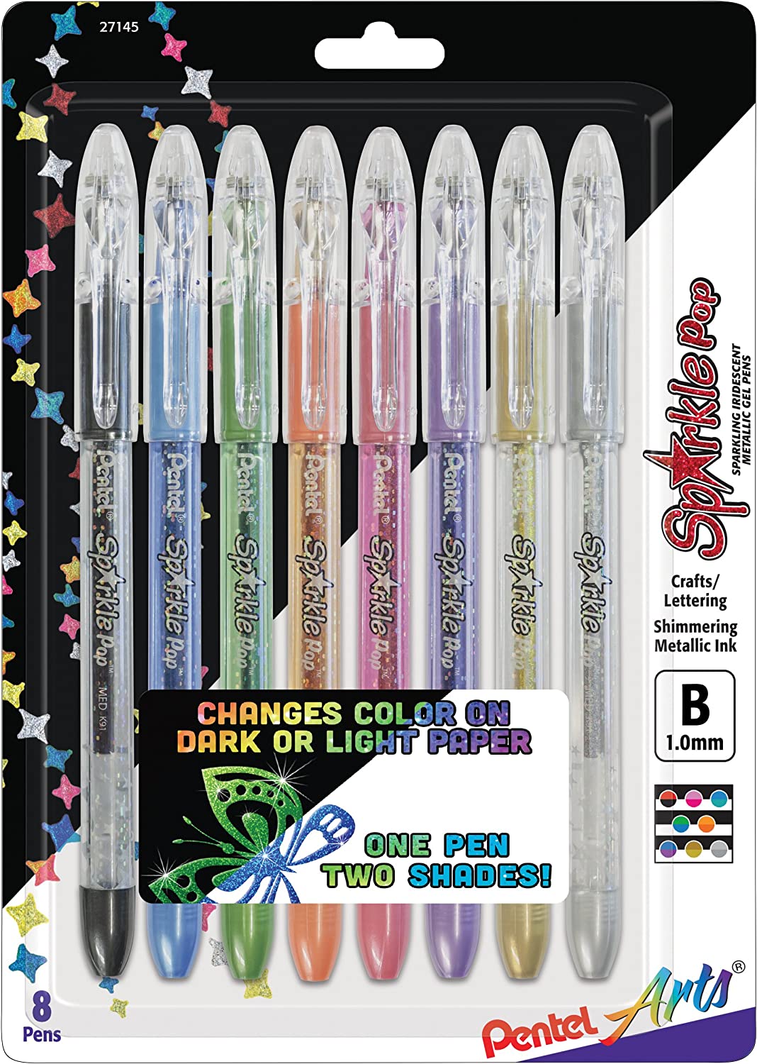 SMOOTHERPRO Glitter Gel Pens 1.0mm Metallic Vibrant Sparkle