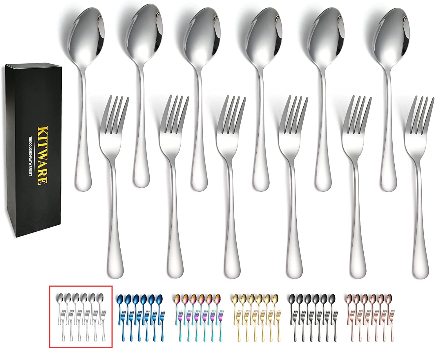 Silverware Set, Evolution TODAYSHOME 20 Piece Stainless Steel Flatware, Service for 4 Cutlery Set Utensils, for Home Kitchen Restaurant, Include