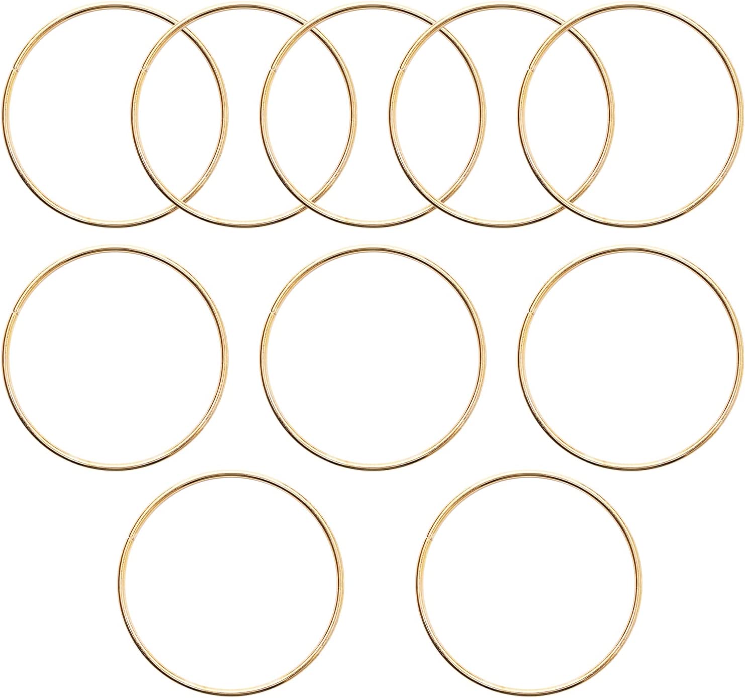 Coceca 10pcs 6 inch Gold Dream Catcher Metal Rings Metal Hoops for Dream Catcher and Crafts