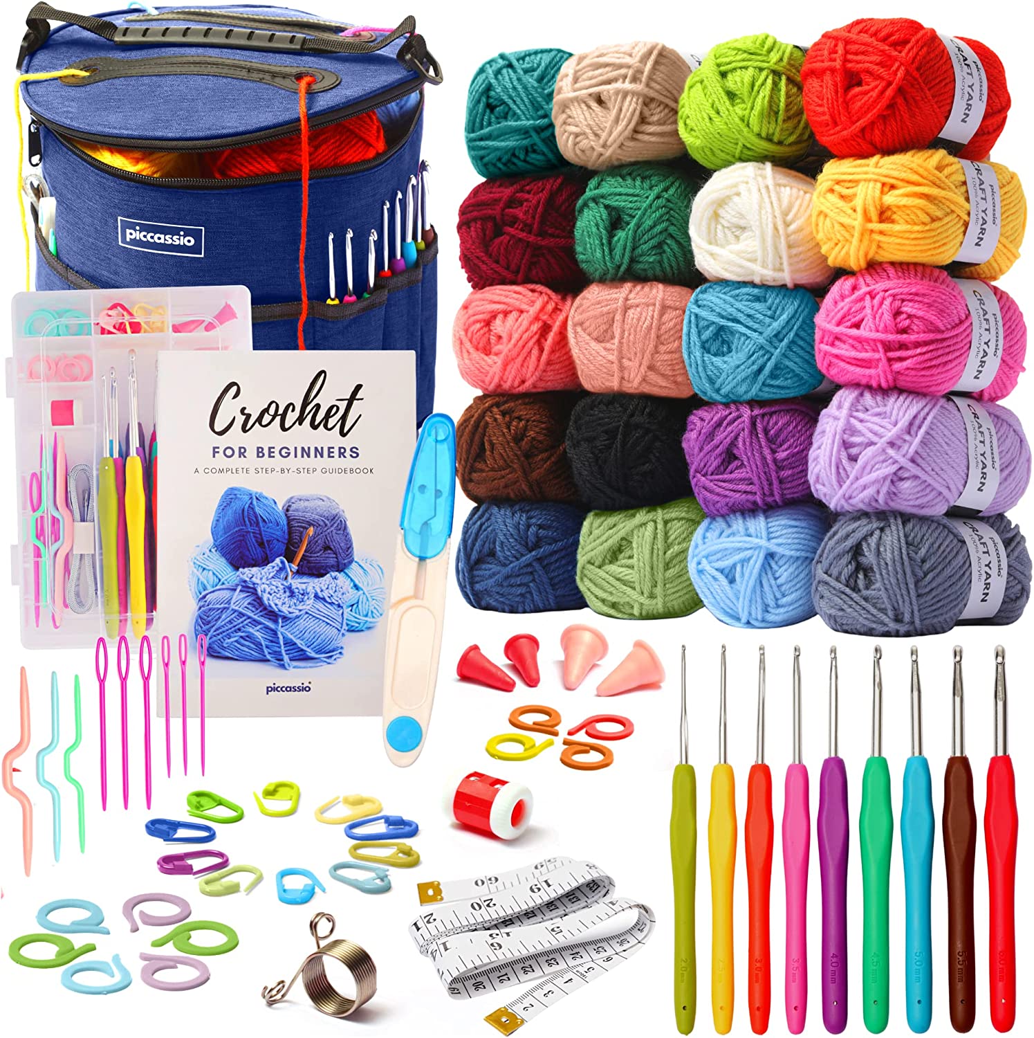 J MARK Acrylic Crochet Kit for Beginners – Premium Crochet Starter