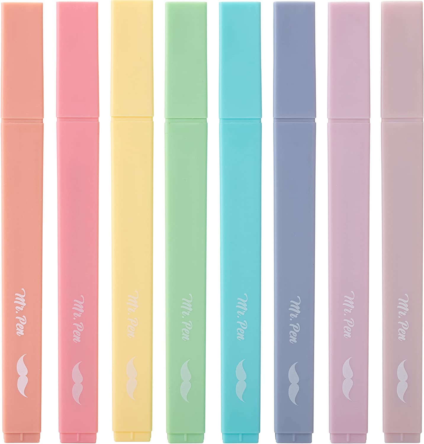 Mr. Pen- Aesthetic Highlighters, 8 Pcs, Chisel Tip, Boho Colors, No Bleed Bible Highlighter Pastel