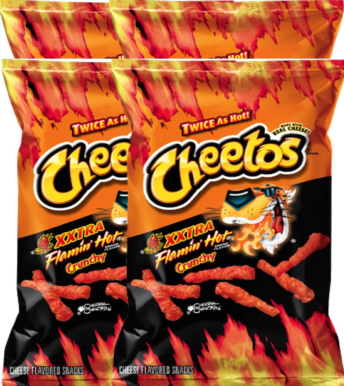 Cheetos Cruchy, Puffs, Flamin' Hot, Jalapeno 285/260g (SAVE IN BULK)