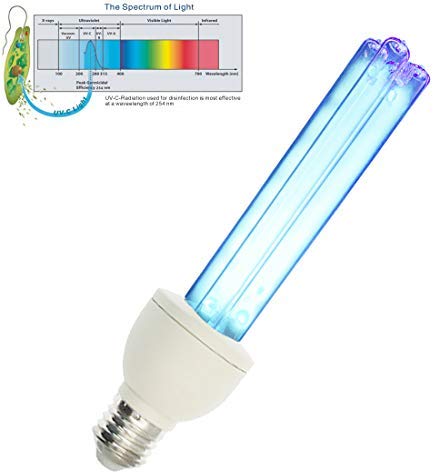 UV Germicidal Light UVC Lamp Compact Bulb 25W E26/E27 FREE SHIPPING Light Source 