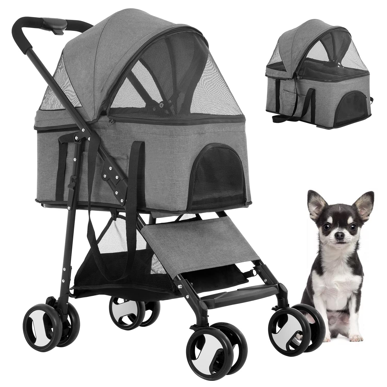 Monogram Pet Stroller - Louis Vuitton Dog Strollers PetZip Dog Jogger   Carrinho de cachorro, Filhotes de cachorro chihuahua, Animais de estimação