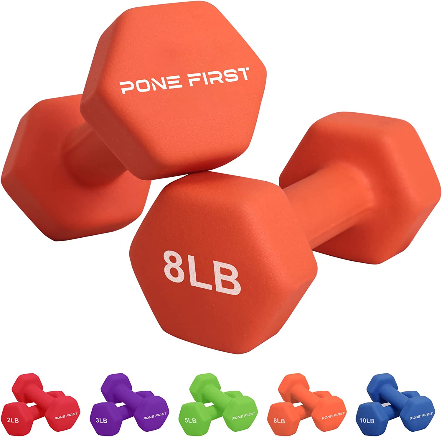 Dumbbells Hand Weights Set of 2 - Vinyl Coated Exercise & Fitness