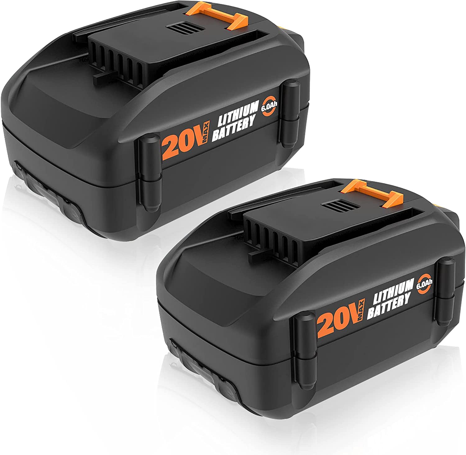 KUNLUN Paquete de 2 baterías de 3,5 Ah para batería Worx de 20 V WA3525,  WA3578, WA3575, WA3520, WG151s, WG155s, WG251s, WG255s, WG540s, WG890, WG891