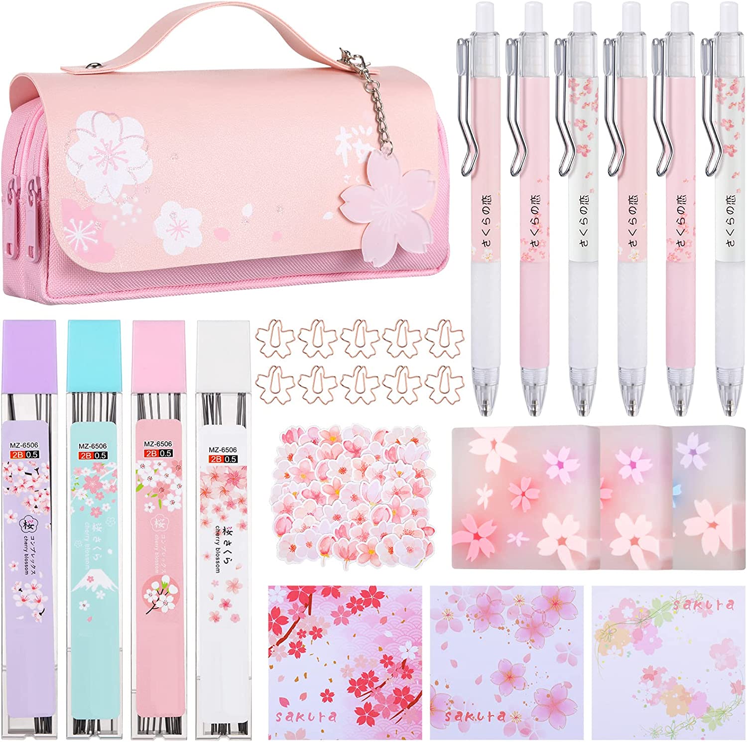  ITAWIXS Cute Stationery Set With Pen Case, Cute Pens