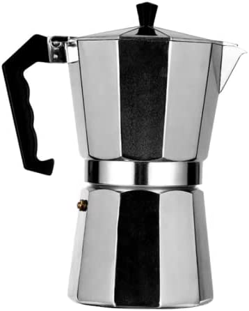 Easyworkz Diego Stovetop Espresso Maker Stainless Steel Italian Coffee Machine  Maker Moka Pot For 4-6Cups 10oz Espresso Pot For Induction Gas and all  stoves (Silver, 10oz) 