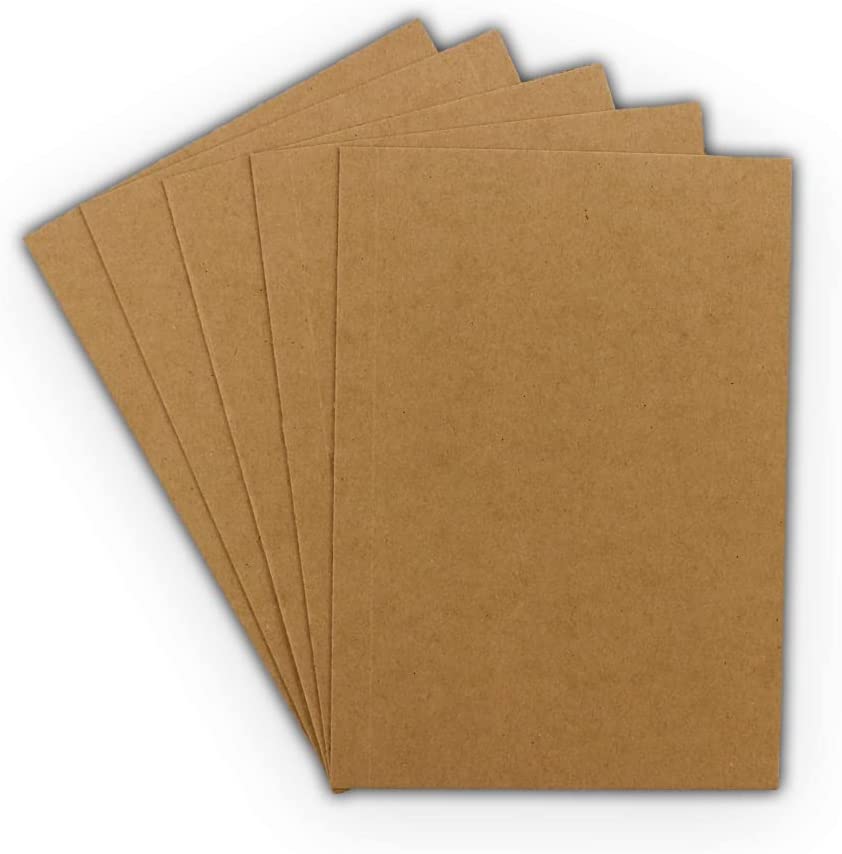  100 Sheets Chipboard Sheets 8.5 x 11 Inch Book Binding Chip  Board Heavy Weight Brown Kraft Cardboard Sheets for Home Paper Crafts  Scrapbooking Picture Frame Backing Embellishment (50 Point)