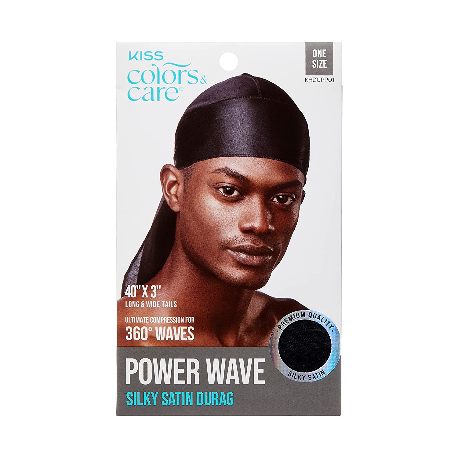 Roman-T Premium Silky Satin Durag - Headwrap - Long, Wide Tails