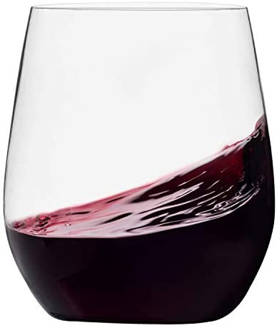 Visions 20 oz. Heavy Weight Clear Plastic Stemless Wine Glass - 16