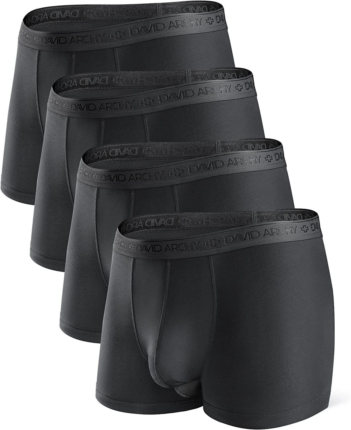 ZONBAILON 3 Pack Men's Dual Pouch Underwear Short Legs Bulge Boxer Briefs  Separated Pouch Modal Trunks Black M : : Clothing, Shoes &  Accessories