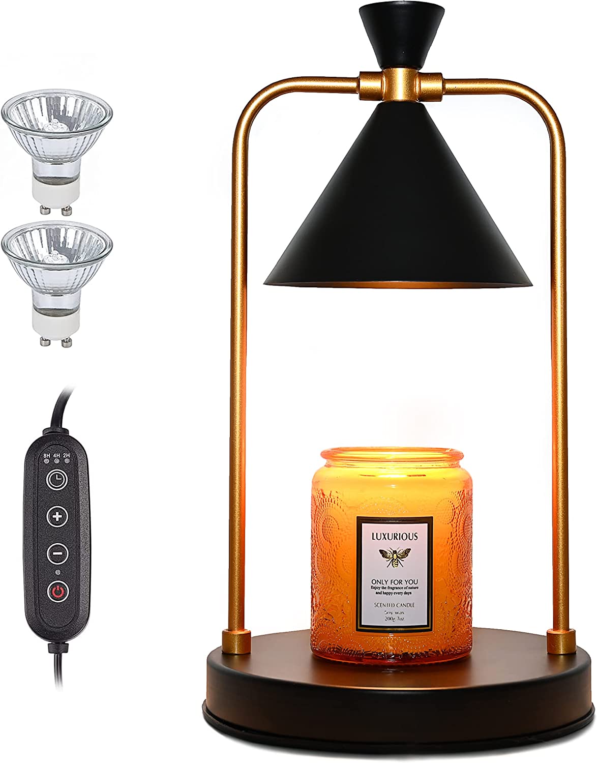 Marycele Candle Warmer Lamp, Electric Candle Lamp Warmer, Gifts for Mom,  Bedroom Home Decor Dimmable Vintage Wax Melt Warmer for Scented Wax with 2  Bulbs, Jar Candles, House Warming Gifts