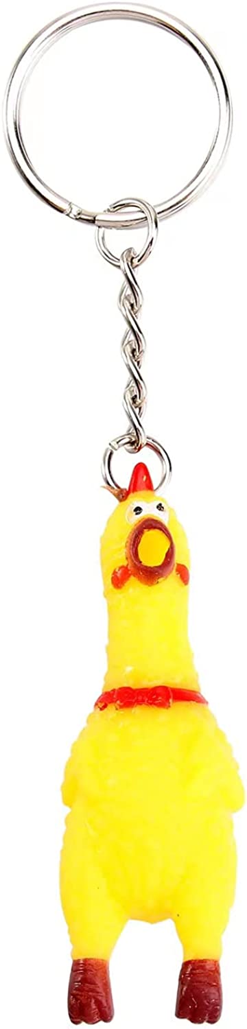 Rubber chicken keychain in on sale bulk