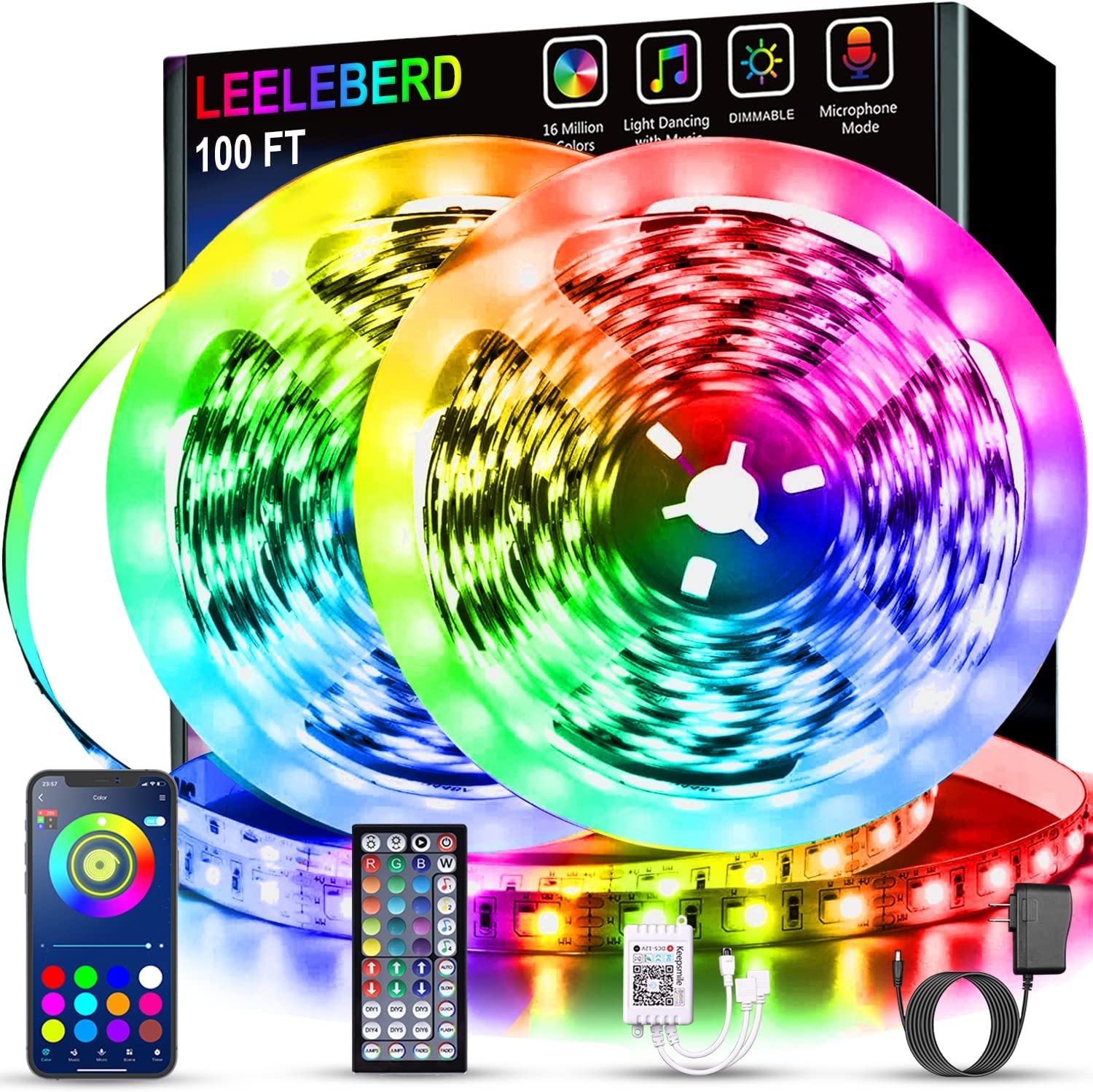 Energetic LED Strip Light 6.56ft for TV, 5050 RGB 16 Colors Changing Light  Strip with Remote, Monitor Backlight, 5V USB Powered