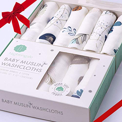 Ejoyce Baby Bamboo Washcloths Premium Newborn Towel 6 per 