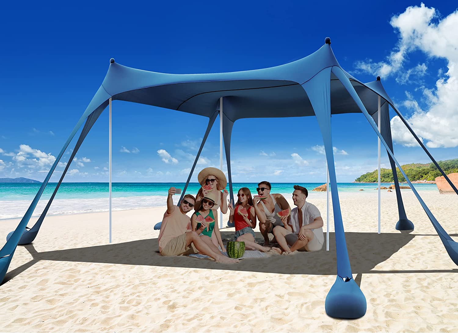 Bulk-buy Beach Tent Canopy Sun Shade Easy Pop up Anti-Wind Sun Shelter  Wyz20274 price comparison