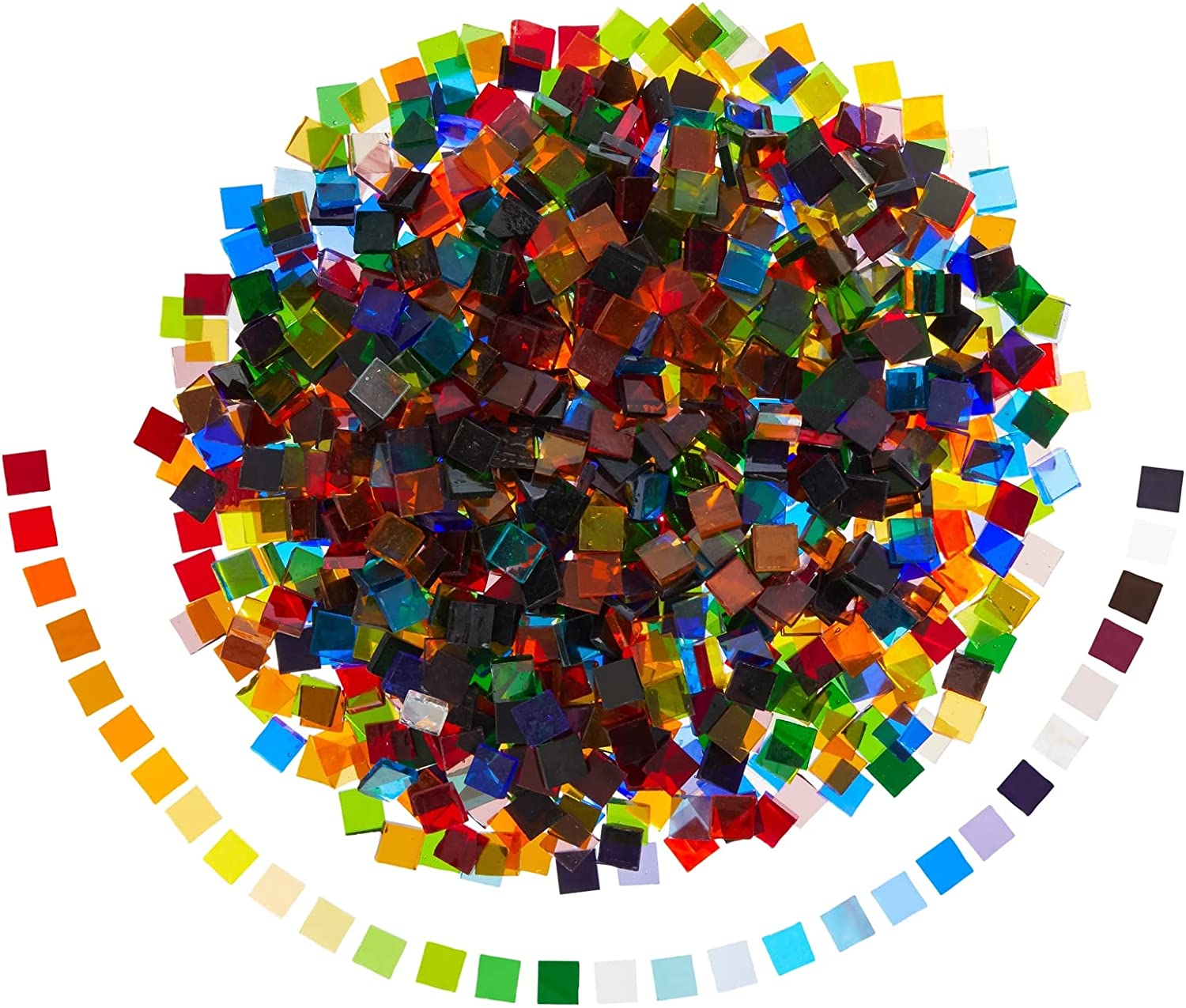 Aunifun Mixed Color Mosaic Tiles Mosaic Glass Pieces with 1kg/35