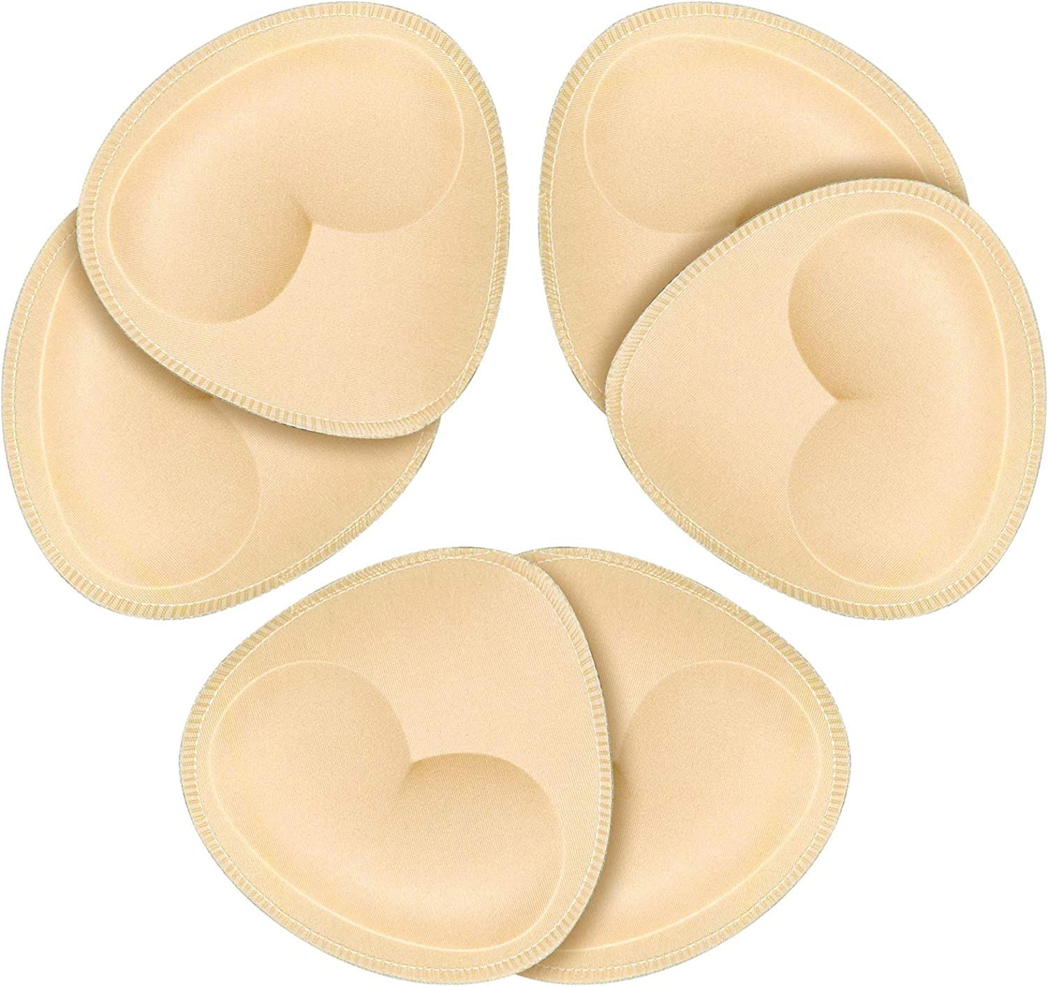 FANMAOUS 5 pairs Women's Triangle Bra Pads Inserts Removable Push