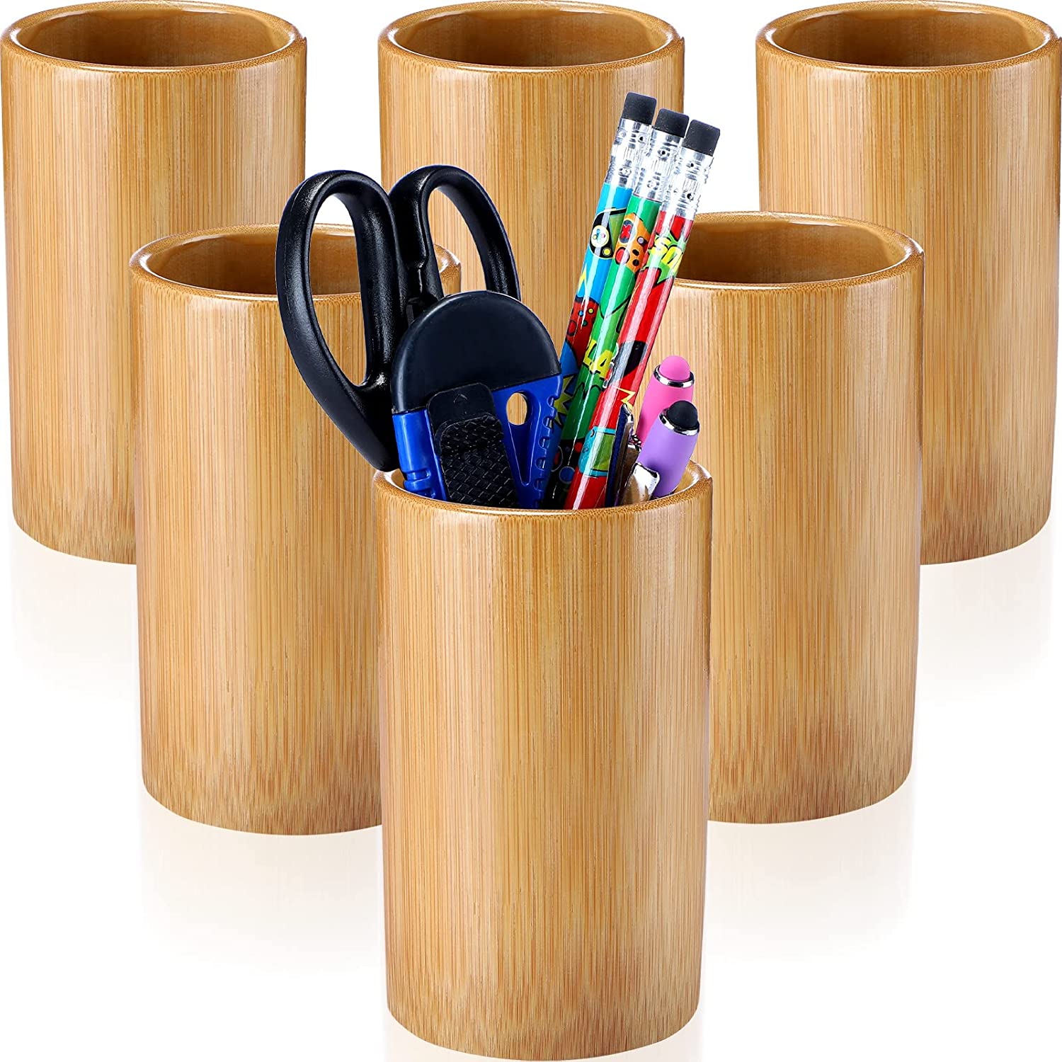 Set of 5 Wooden Drinking Cups Handmade - Artisraw