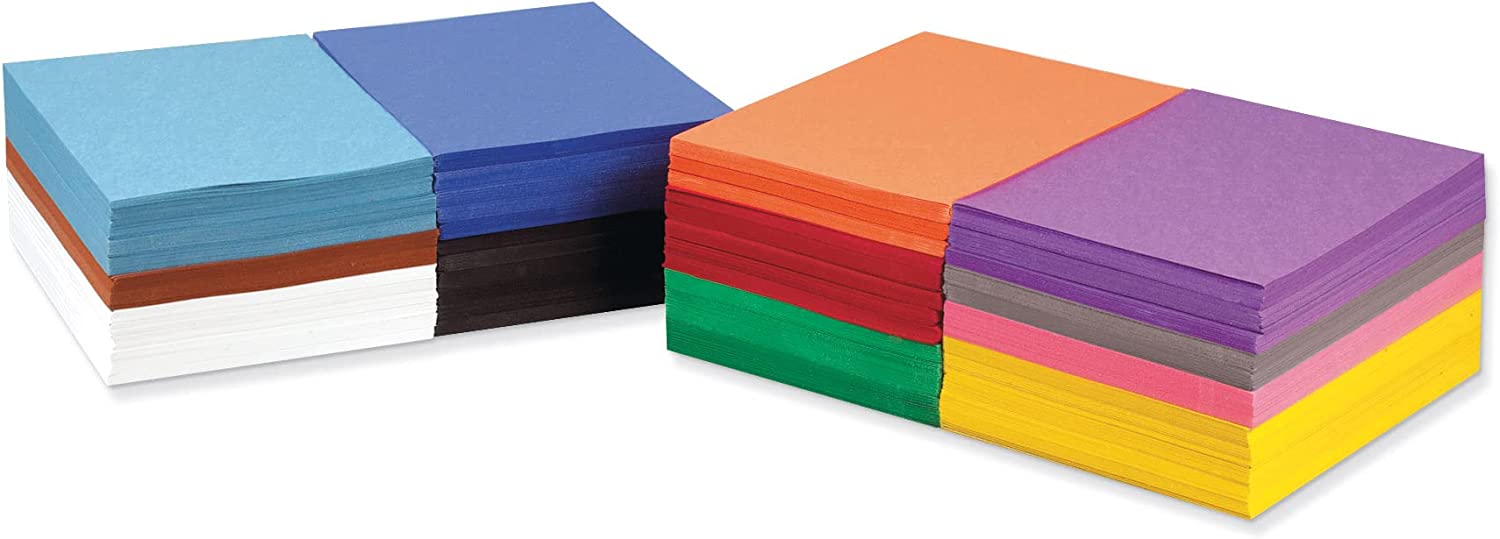 Childcraft Construction Paper 9 x 12 Inches Assorted Colors 500 Sheets - 1465886