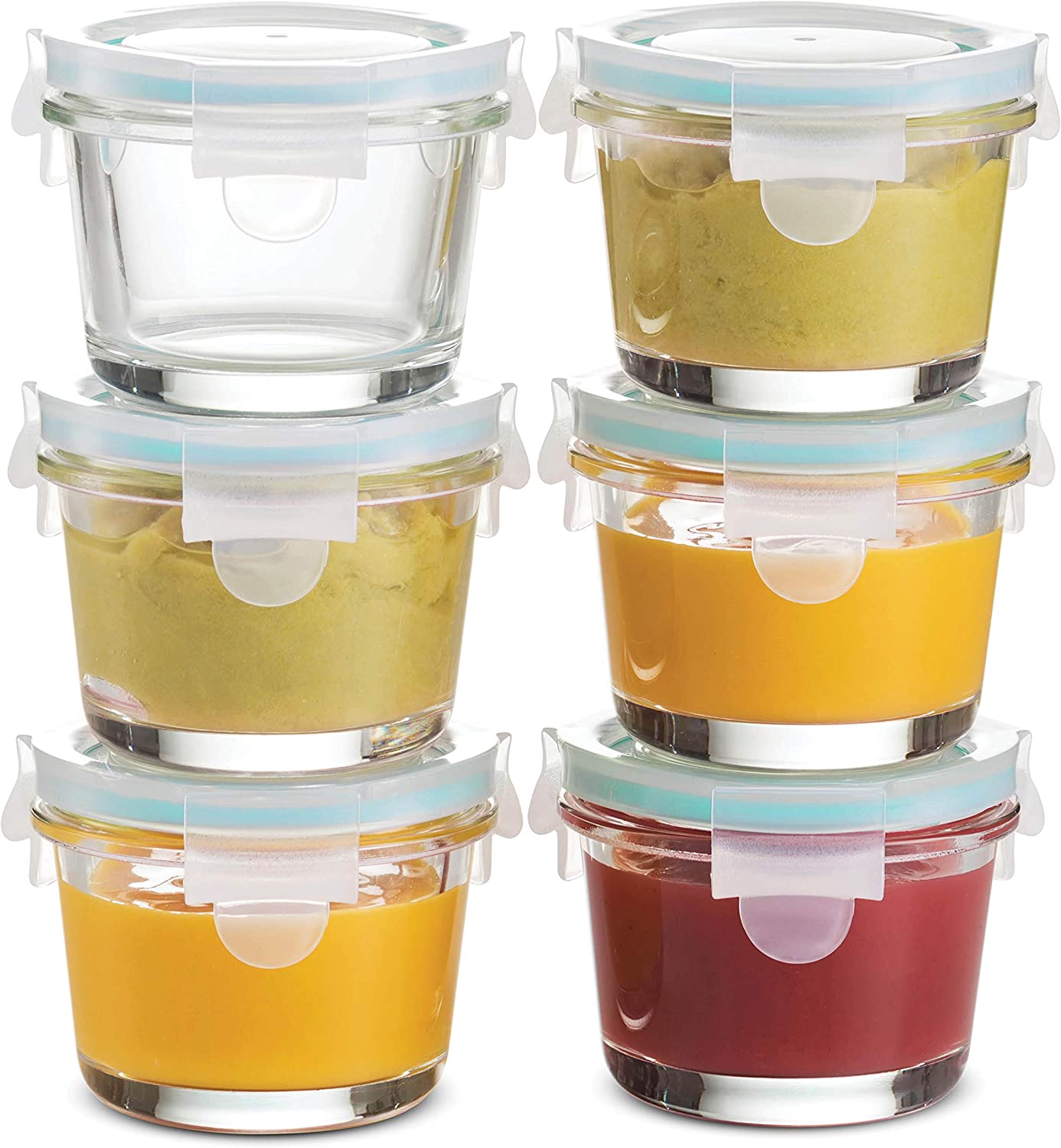 FineDine 24-Piece Superior Glass Food Storage Containers Set - Newly Innovated Hinged Locking Lids - 100 Leakproof Glass Meal-Prep Containers, Great