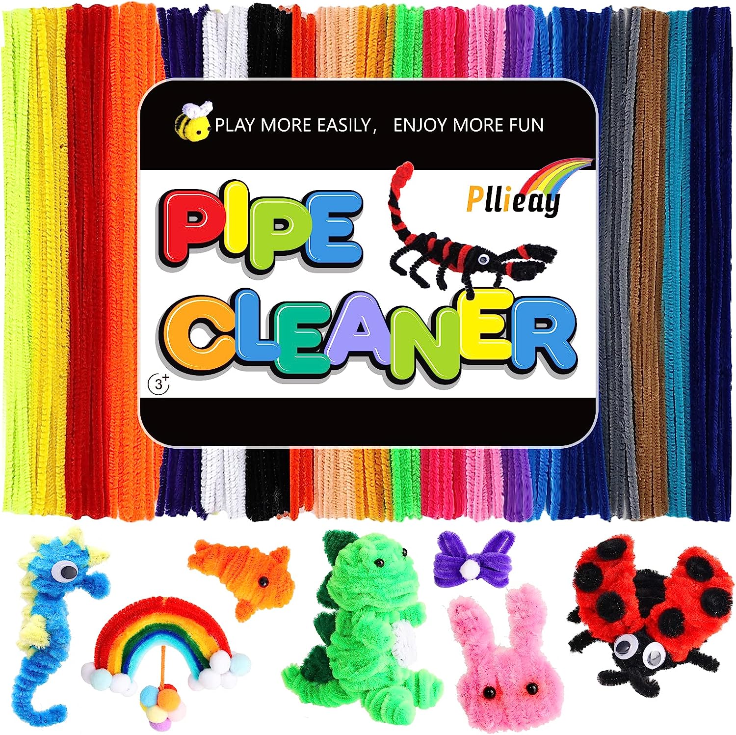 Cuttte Pipe Cleaners Craft Supplies - 100pcs Dark Green Pipecleaners Craft  Kids DIY Art Supplies, Pipe Cleaner Chenille Stems, Dark Green Pipe  Cleaners Bulk (6 mm x 12 inch)