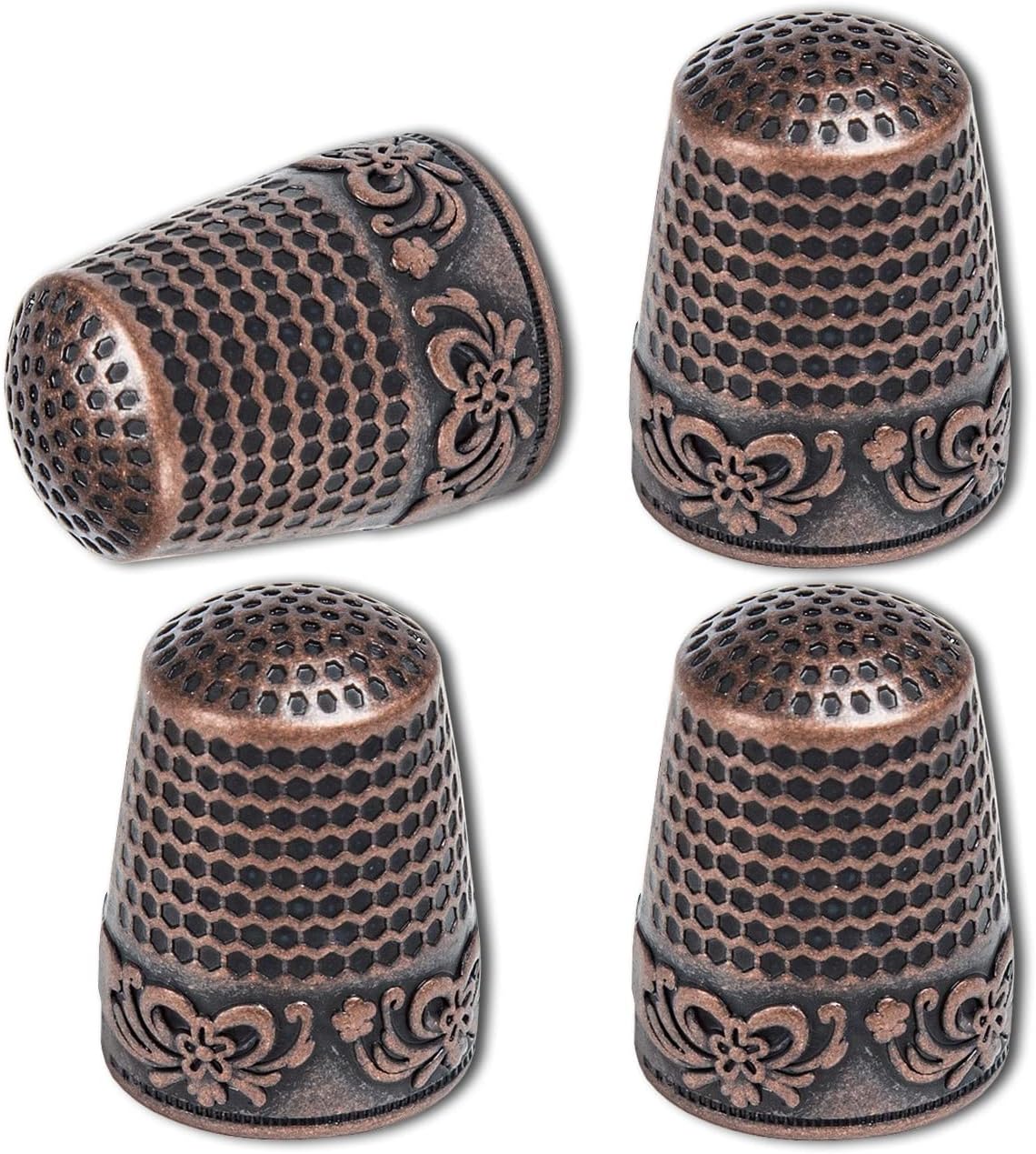 4 Pieces Leather Thimble Sewing Thimble Finger Protector Coin Thimble Pads  for Hand Sewing Quilting Knitting Pin Needles Craft DIY Tools, Finger