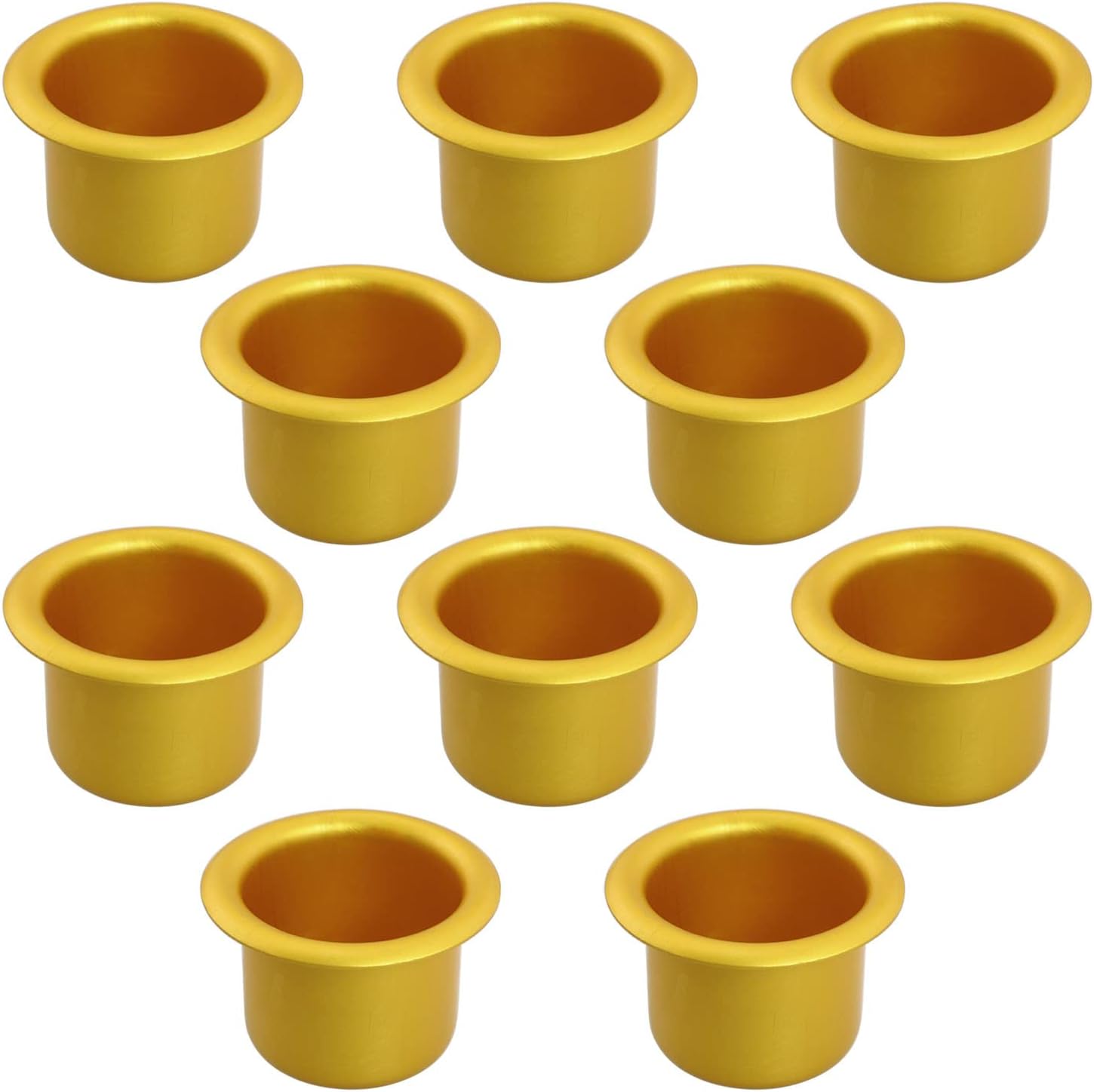 36pcs Candlestick Holder Cups Candle Holders Candle Drip Protectors Metal Candle Cups, Size: Small