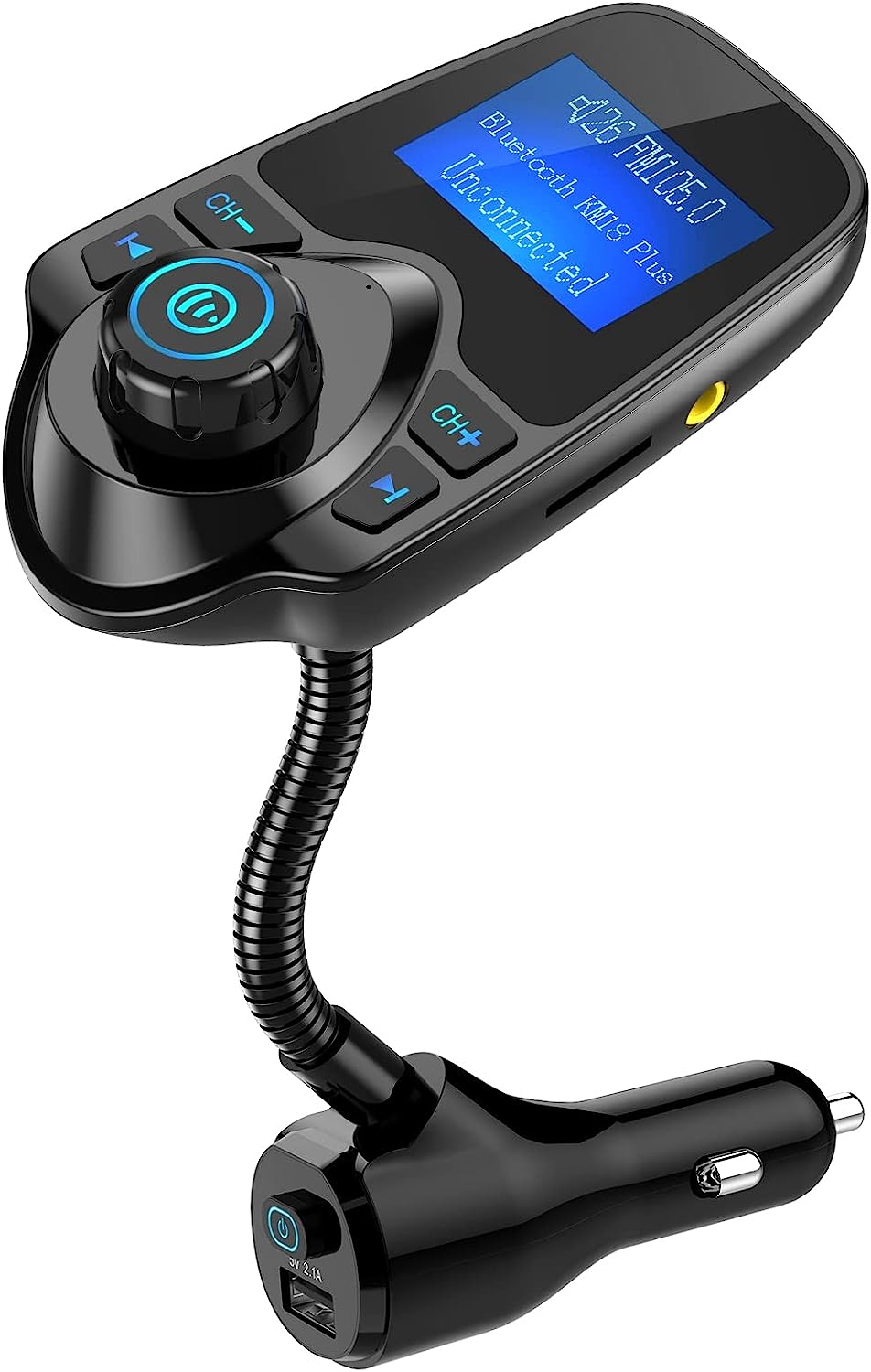 Syncwire Bluetooth 5.3 FM Transmitter Car Adapter 48W (PD 36W & 12W) [Light  Switch] [HiFi Bass Sound] [Fast Charging] Wireless Radio Music Adapter LED