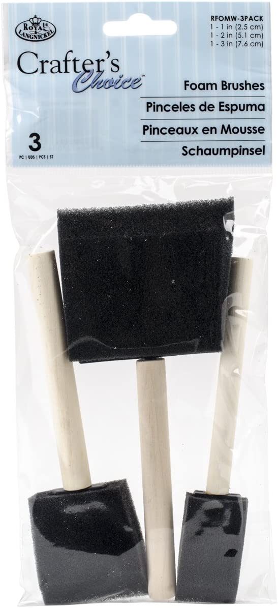 Mister Rui-Poly Foam Paint Brushes 50 Pack, Sponge Paint Brushes, Mini Foam  Brushes 1 Inch Wood Handle for Painting and Cleaning