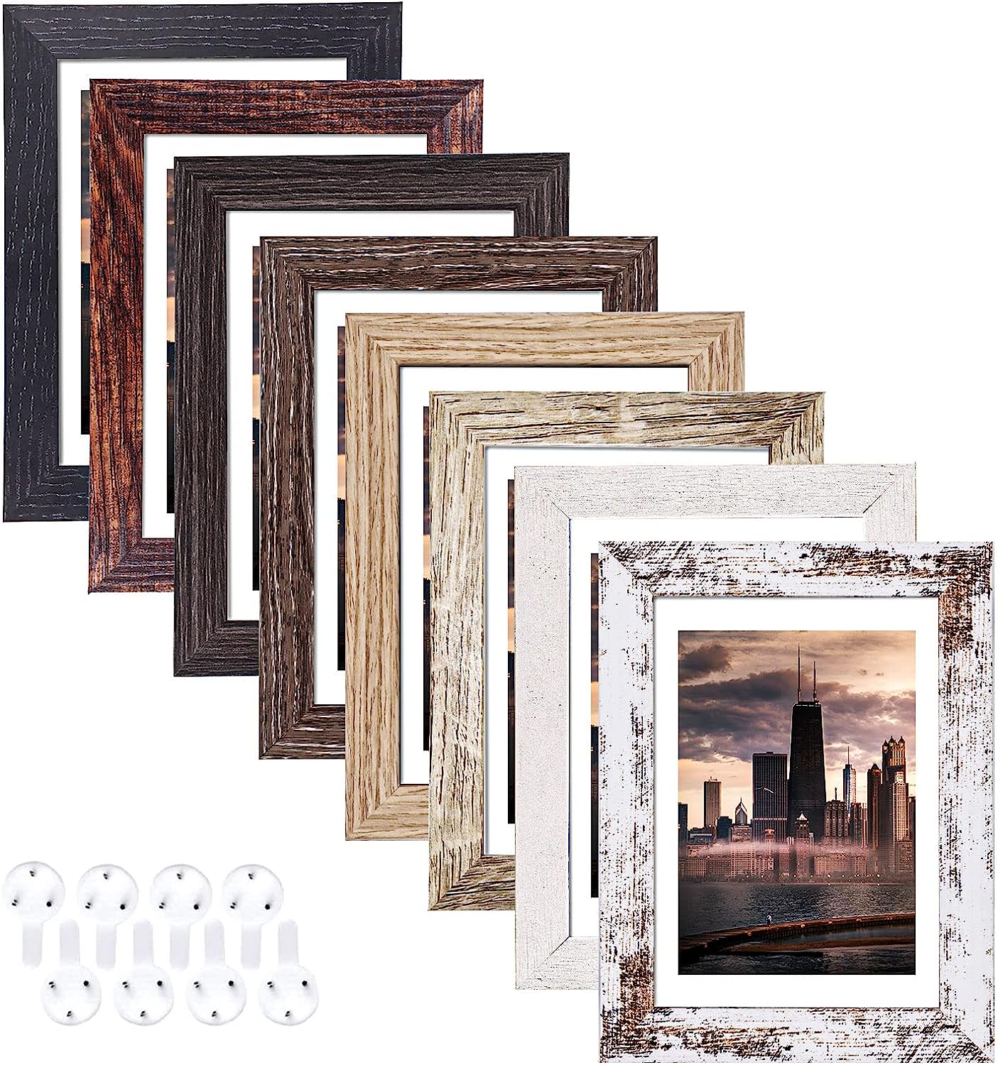 Vienrose 5x7 Picture Frame, Glass Photo Frames Made of High Definition Real  Glass Display Pictures Horizontal or Vertical for Table