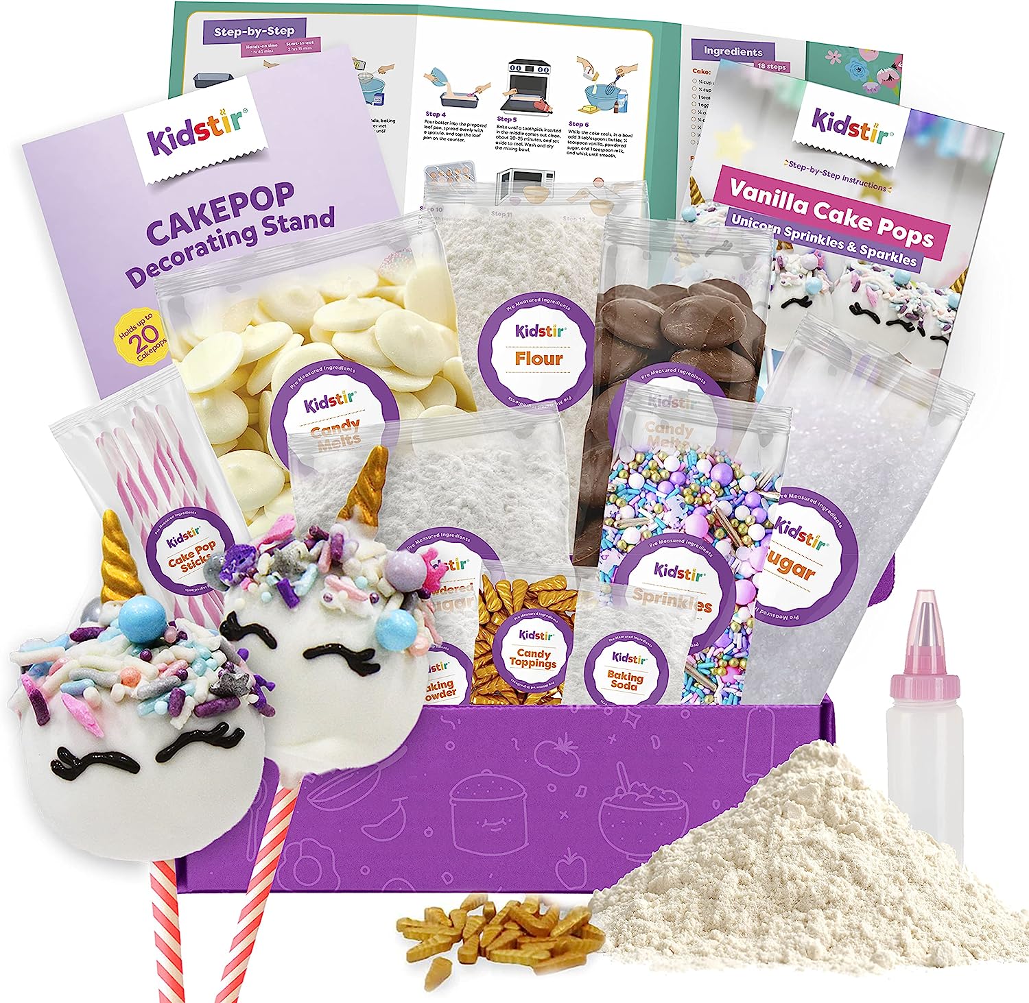 Pixie Crush The Little Baker Kit Mini Baking Set for Kids - DIY Cooking Kit Includes Chef, Pink