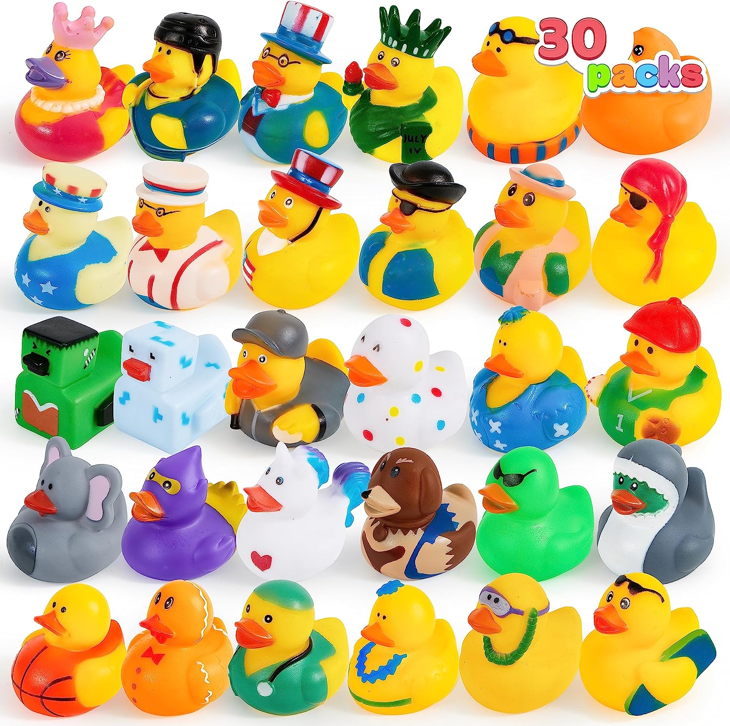 MyLifeUNIT 4 inch Yellow Rubber Bath Ducks for Child