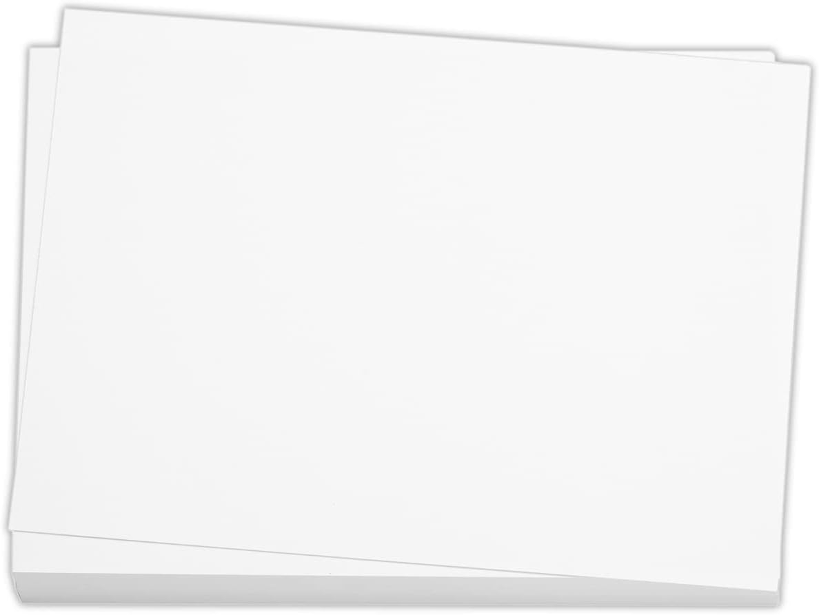 Utron 56 Pack 5x7 Cardstock Paper, White Blank Cardstock, 250gsm Thick Paper, Blank Heavy Weight 90 lb Cardstock, Printing Paper for Making