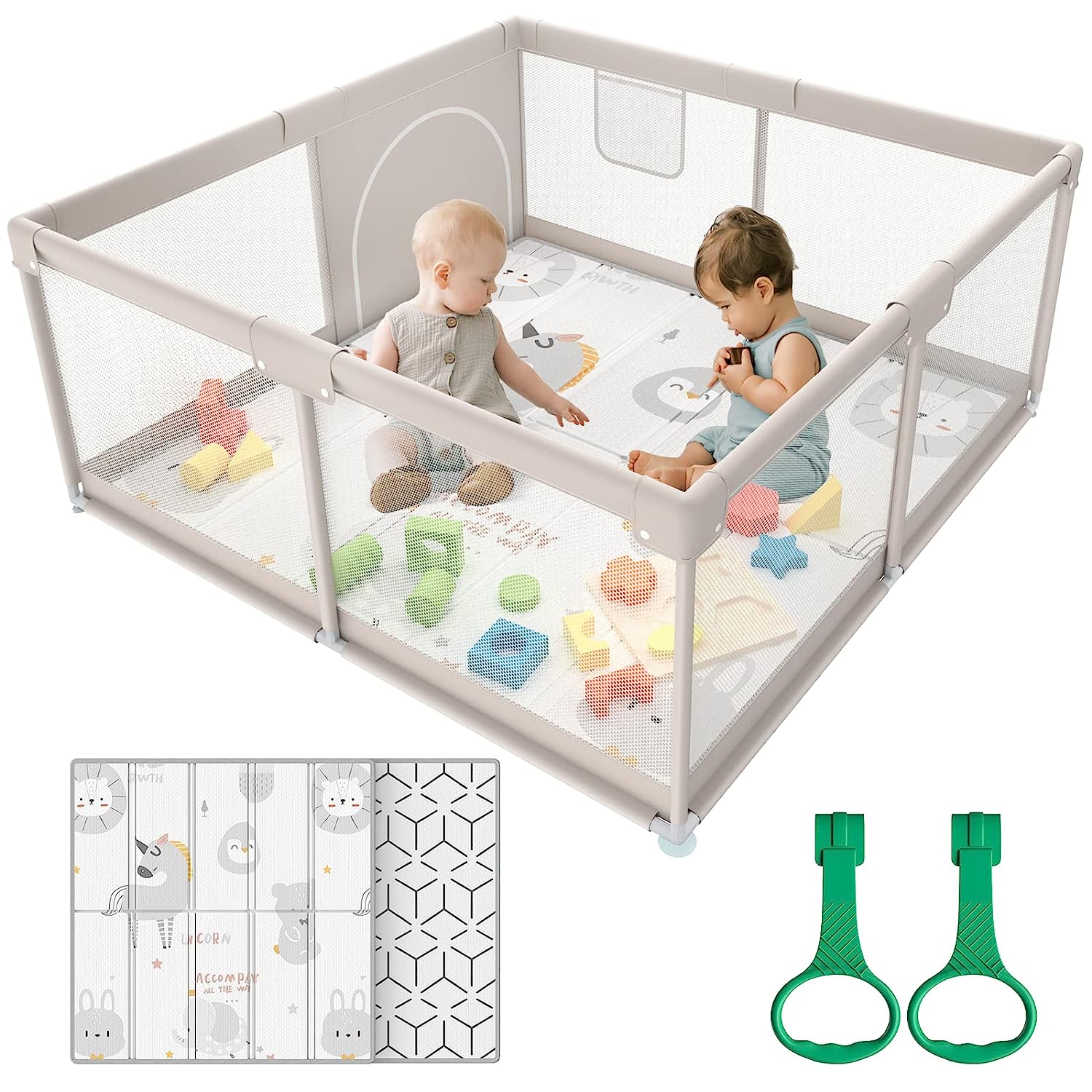 Small Baby Playpen 36 X 36, LUTIKIANG Play Pen for Babies and