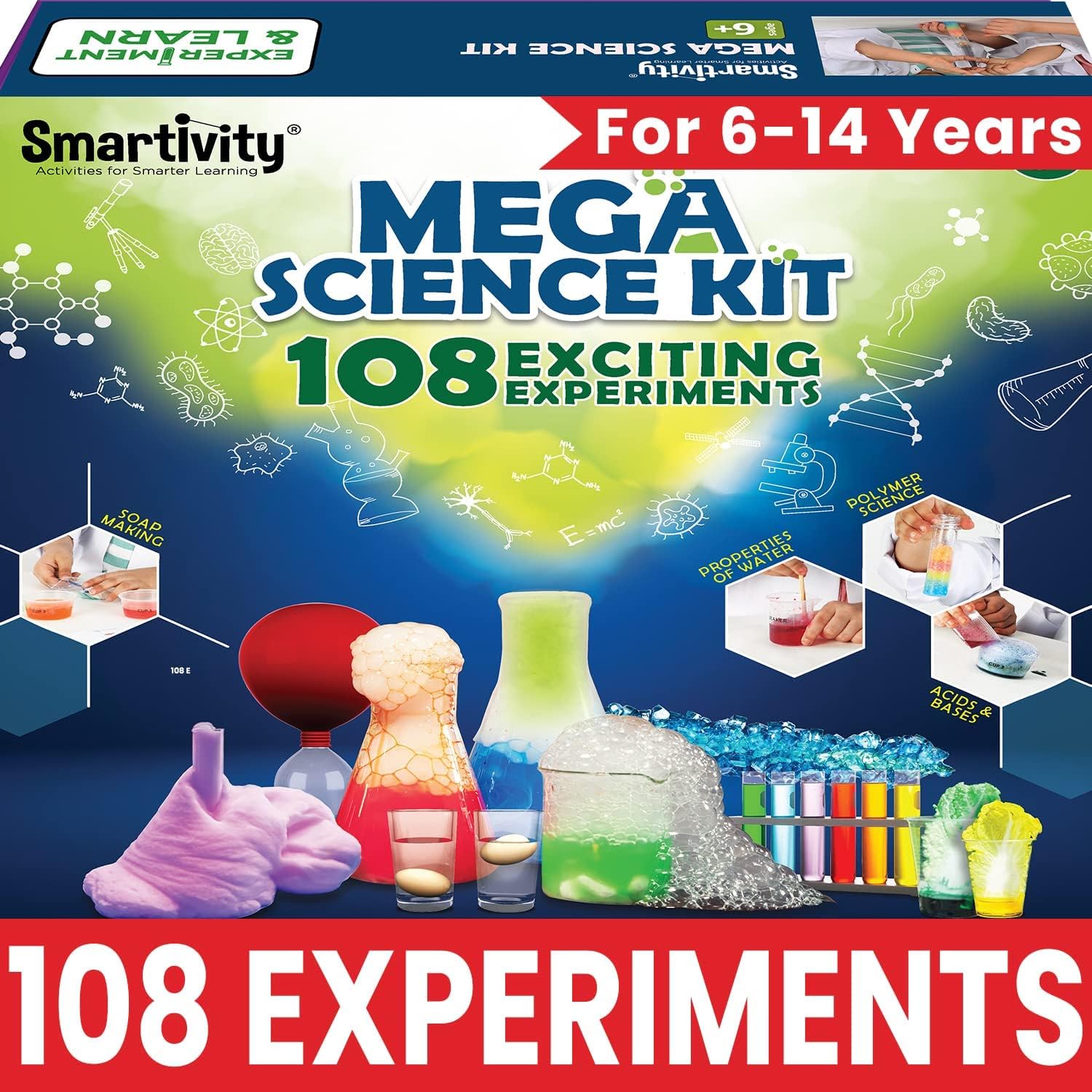 260+ Science Experiments - Over 120 Pcs Science Kits For  Kids Age 5-7-9-12